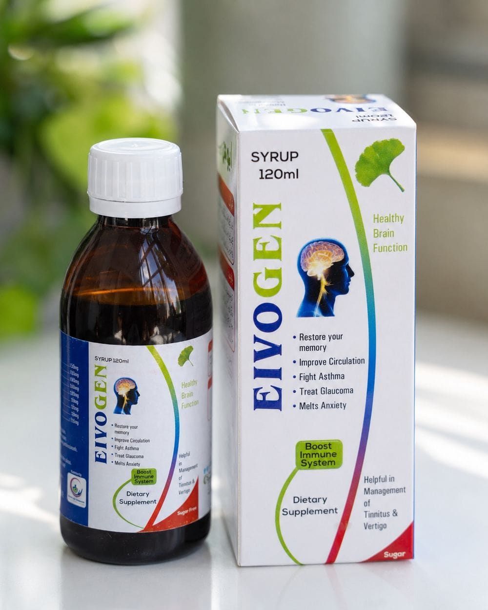 Eivogen syrup with Ginkgo Biloba, Omega-3 and Red Ginseng for healthy brain function