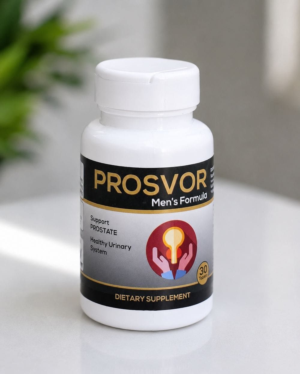 Prosvor men's formula dietary supplement bottle for prostate and urinary health